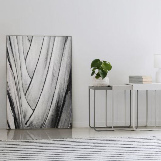 Banana Tree Bark Poster - Abstracte monochrome wan