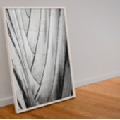 Banana Tree Bark Poster - Abstracte monochrome wan
