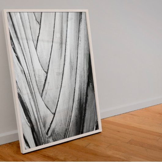 Banana Tree Bark Poster - Abstracte monochrome wan