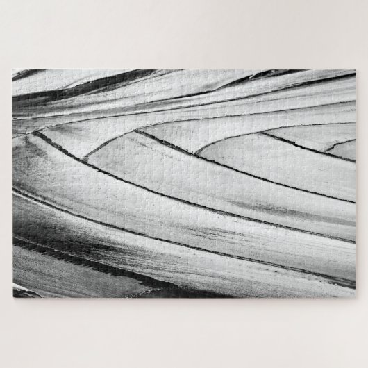 Banana Tree Bark Puzzel - Monochrome Jigsaw Legpuzzel (Horizontaal)