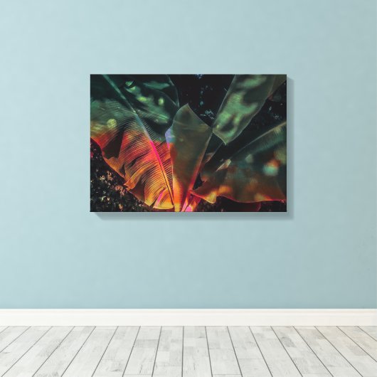 Banana Tree Tropicale Canvas Afdruk (Insitu (Houten vloer))