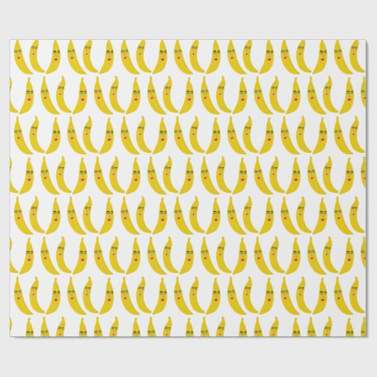 Banana Trio Whimsical Pattern Gift Cadeaupapier (Vlak)
