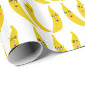 Banana Trio Whimsical Pattern Gift Cadeaupapier (Rol Hoek)