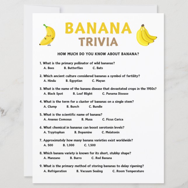 Banana Trivia Game (Voorkant)