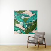 Banana tropical Leaves seamless Pattern Wandkleed (In situ)