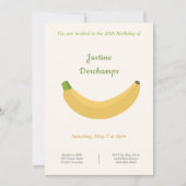 Banana verjaardagsuitnodiging kaart (Voorkant)