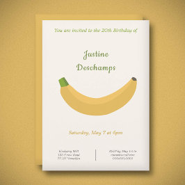 Banana verjaardagsuitnodiging kaart