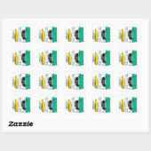 Banana Vierkante Sticker (Vel)