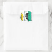 Banana Vierkante Sticker (Tas)