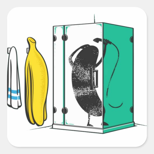 Banana Vierkante Sticker (Voorkant)