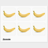 Banana Vierkante Sticker (Vel)