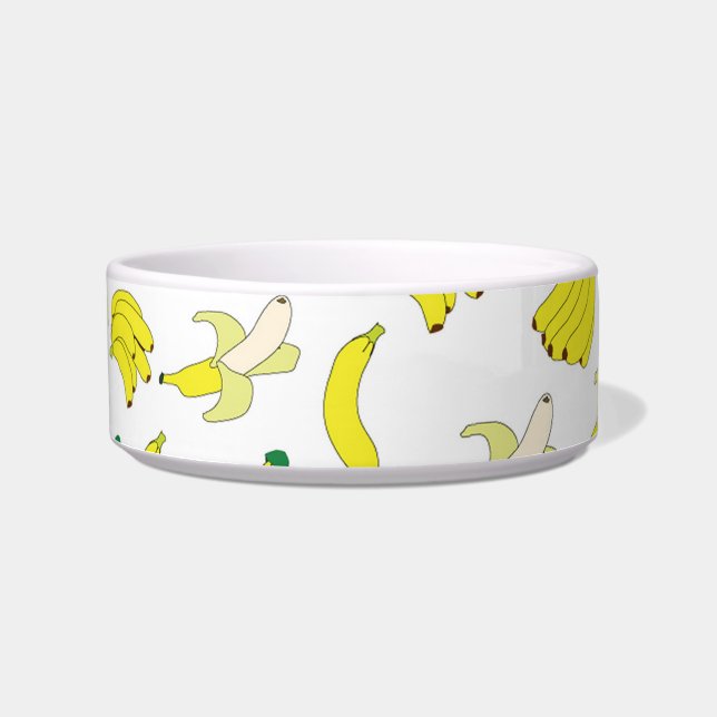 Banana Wallpaper Pet Bowl Voerbakje (Voorkant)