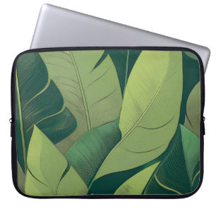Bananarama Hawaiaanse Bananenbladeren Wetsuit Laptop Sleeve
