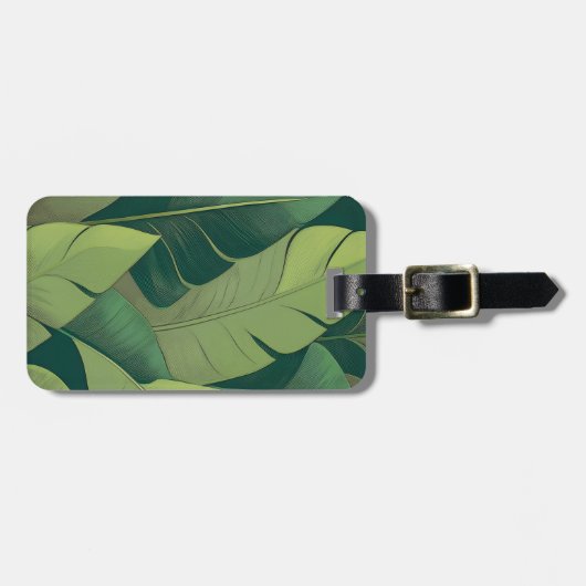 Bananarama Hawaiian Banana Leaves Bagagelabel (Voorkant horizontaal)