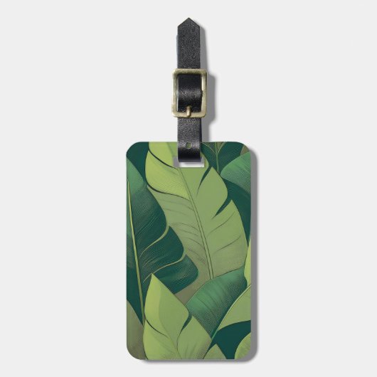 Bananarama Hawaiian Banana Leaves Bagagelabel (Voorkant verticaal)