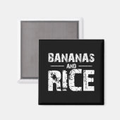 Bananas and rice  magneet (Voorkant / Achterkant)