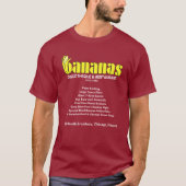 Bananas Discotheek en Restaurant, Chicago, Verenig T-shirt (Voorkant)