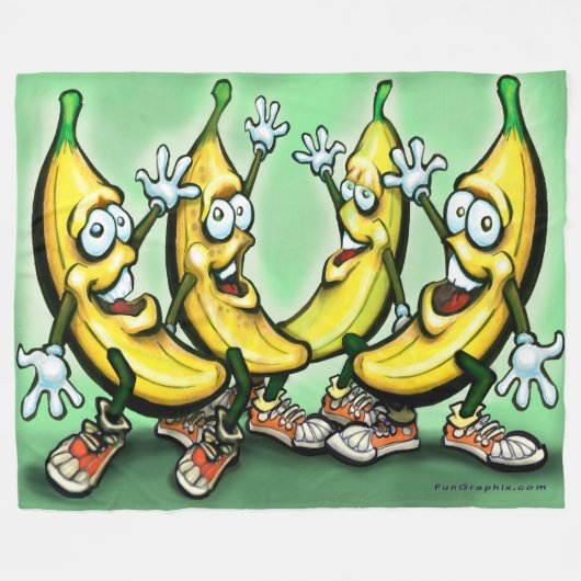 Bananas Fleece Blanket (Voorkant (Horizontaal))