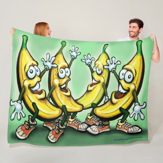 Bananas Fleece Blanket Deken (In situ)