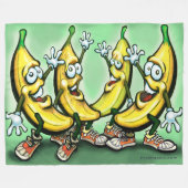 Bananas Fleece Blanket Deken (Voorkant (Horizontaal))