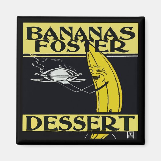 Bananas Foster Dessert Magneet (Voorkant)
