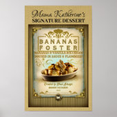  Bananas Foster New Orleans Sign Poster (Voorkant)