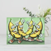 Bananas Invitation Kaart (Staand voorkant)