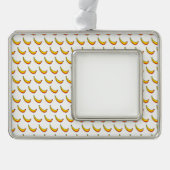 Bananas kerstversiering verzilverd omlijst ornament (Voorkant)