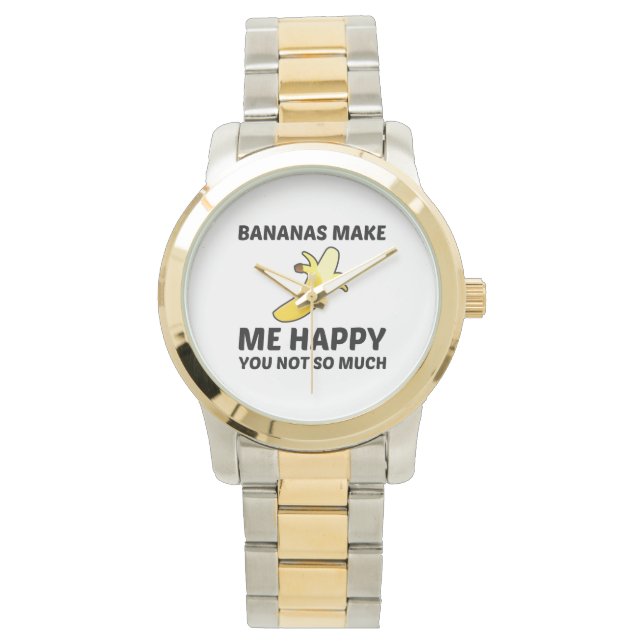 BANANAS MAAK ME HAPPY HORLOGE (Voorkant)