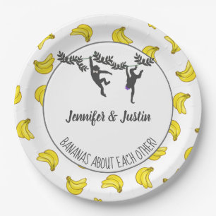 Bananas Over You Jack en Jill Wedding Shower Papieren Bordje