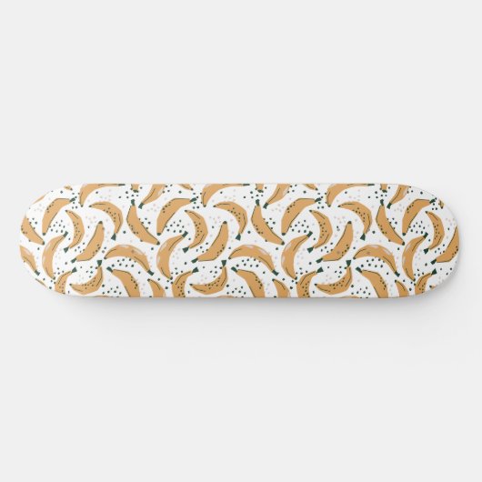 Bananas Pattern Yellow Fruit Trendy Artistic Fun Persoonlijk Skateboard (Horizontaal)