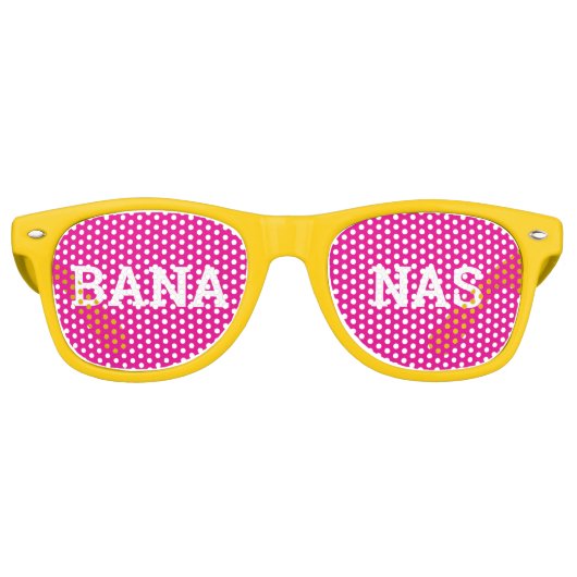 BANANAS retro Shades / Fun Party Sunbril Retro Zonnebril (Voorkant)