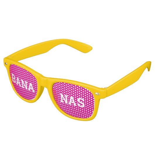 BANANAS retro Shades / Fun Party Sunbril Retro Zonnebril (Gekanteld)