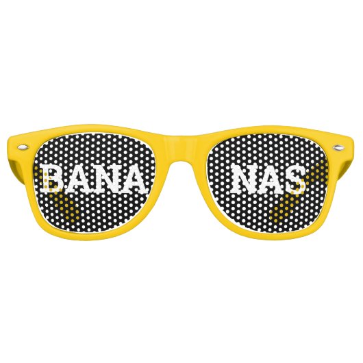 BANANAS retro Shades / Fun Party Sunbril Retro Zonnebril (Voorkant)