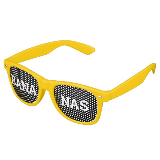 BANANAS retro Shades / Fun Party Sunbril Retro Zonnebril (Gekanteld)
