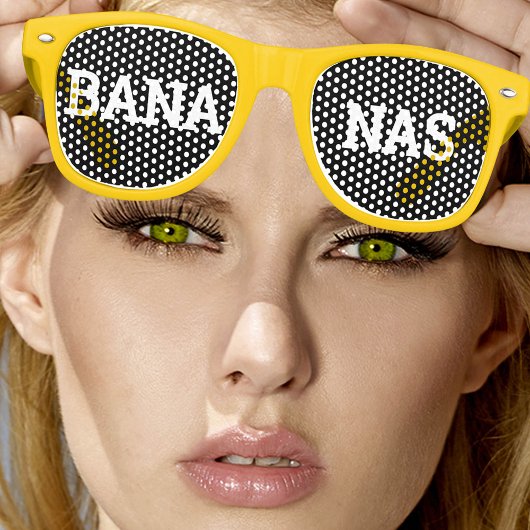 BANANAS retro Shades / Fun Party Sunbril Retro Zonnebril