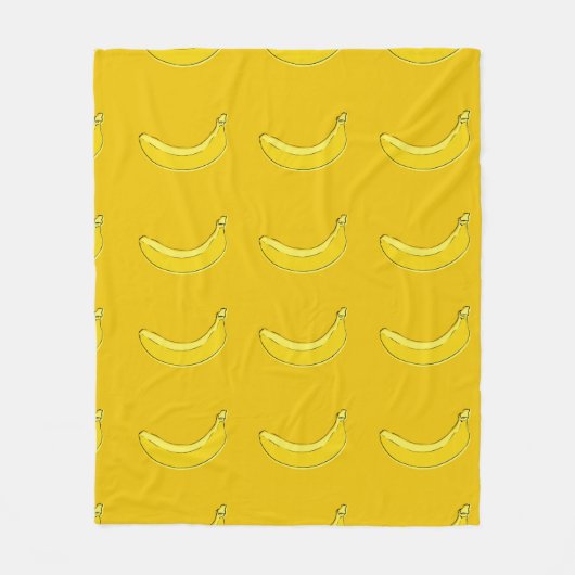 bananas, Seamless pattern with bananas, food backg Fleece Deken (Voorkant)