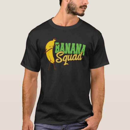 Bananas squad dabbing Fruit Vegan  vegetarian T-shirt (Voorkant)