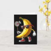 Bananas Sungles Spelen Badminton Grappige Fruit Sp Kaart (Gele Bloem)