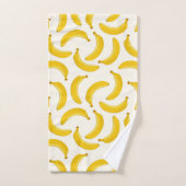 Bananas Tropical Fruit Print, geel en wit Bad Handdoek (Handdoek)