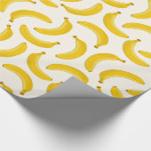 Bananas Tropical Fruit Print, geel en wit Cadeaupapier (Hoek)
