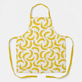 Bananas Tropical Fruit Print, geel en wit Schort (Voorkant)