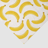 Bananas Tropical Fruit Print, geel en wit Tissuepapier (Detail)