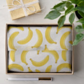 Bananas Tropical Fruit Print, geel en wit Tissuepapier (Geschenk)