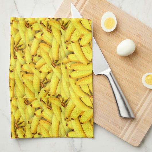 Bananas Yellow Theedoek (Quarter Fold)