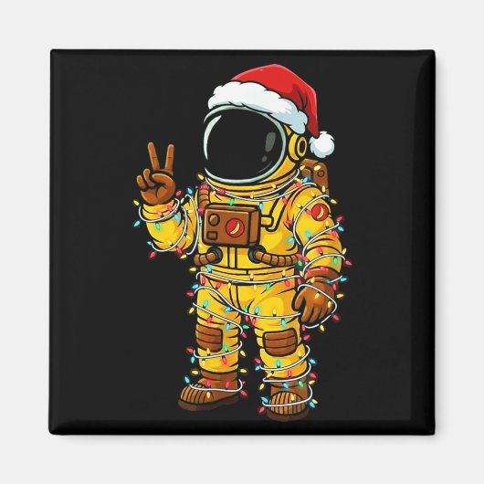Bananaut Space Explorer - Christmas Astronaut Ligh Magneet (Voorkant)