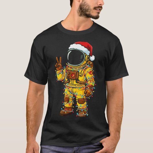 Bananaut Space Explorer - Christmas Astronaut Ligh T-shirt (Voorkant)