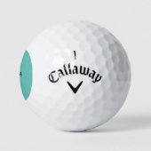 Bananemoji met glimlach en aangepaste tekst golfballen (Logo)