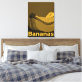Bananen bij schemering, zwart keukenwand decor canvas afdruk (Insitu (Slaapkamer))