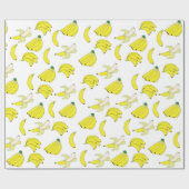 Bananen boven bananen cadeaupapier (Vlak)